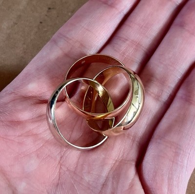Vintage Cartier Trinity Ring XL Model 18k Sz 52 US size 6.25 | eBay