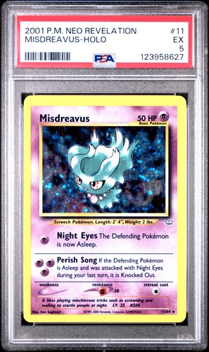 2001 POKEMON NEO REVELATION #11 MISDREAVUS-HOLO PSA 5