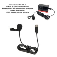 Type C Lavalier Microphone Hifi Sound Noise Cancelling Clip On Lapel Microphone