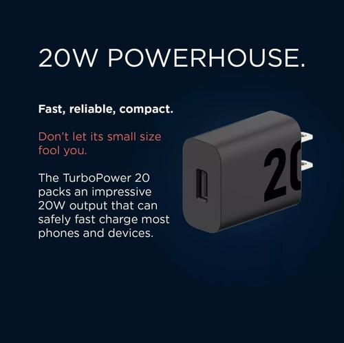 Motorola TurboPower 20W Wall Fast Charger USB-A to USB-C Cable Included - NEW - Picture 6 of 7