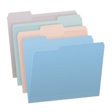 File Folders, 36-Pack, Letter Size, Assorted Pastel Colors, 1/3-Cut Tabs, Exp...