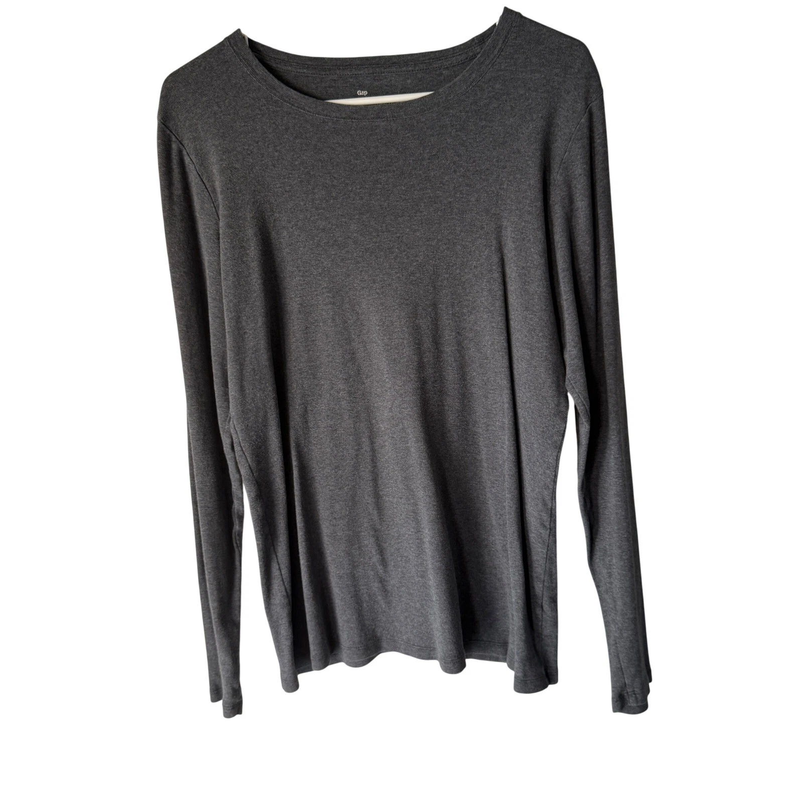 Gap Vintage Y2k The Favorite Crew Long Sleeve TShirt Charcoal Gray L Tall Elena