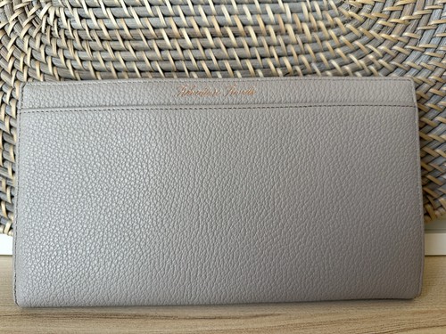 TED BAKER Travel Wallet Clutch gray grain leather 9"x5" - Picture 7 of 17