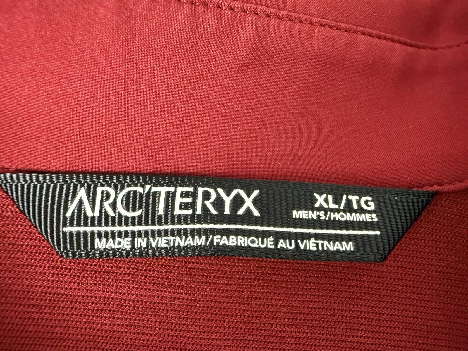 Polo uomo Arc'teryx A2B misto lana manica corta grande bordeaux