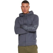 Bench Braxton Mens Zip Up Hoodie Fleece Warm Casual Designer Fashion Jacket Grey
