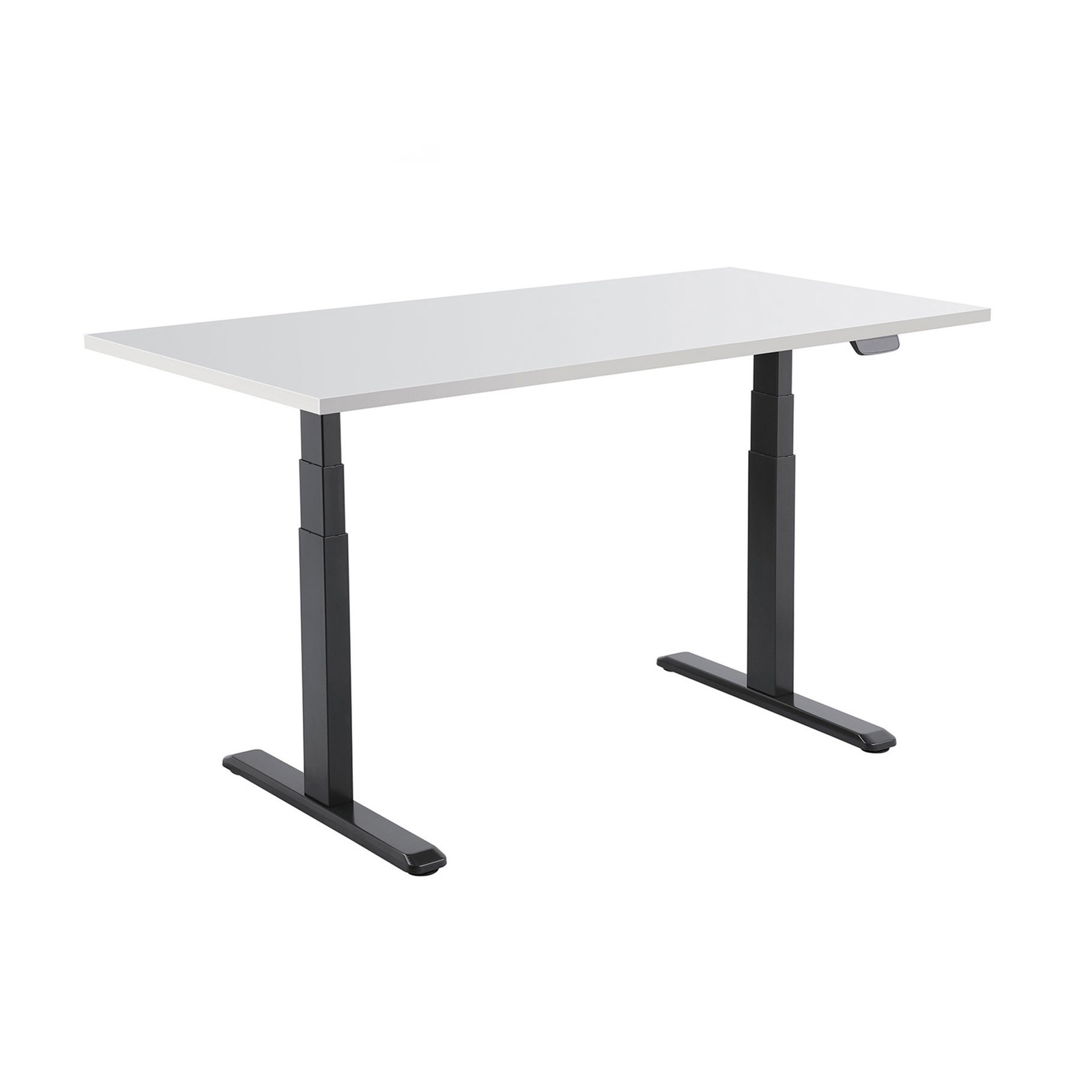 Bureau assis-debout motorisé 150x75cm blanc et noir