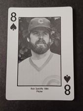 Rick Sutcliffe 1985 Hey Hey Cubs! Jack Brickhouse Playing Card - Chicago