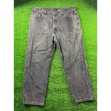 VINTAGE Levi's 550 Relaxed Fit Black Denim Jeans W42 L30 Made in USA 90s