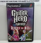 Guitar Hero Encore: Rocks the 80s (PlayStation 2, 2007) Complete Tested Working