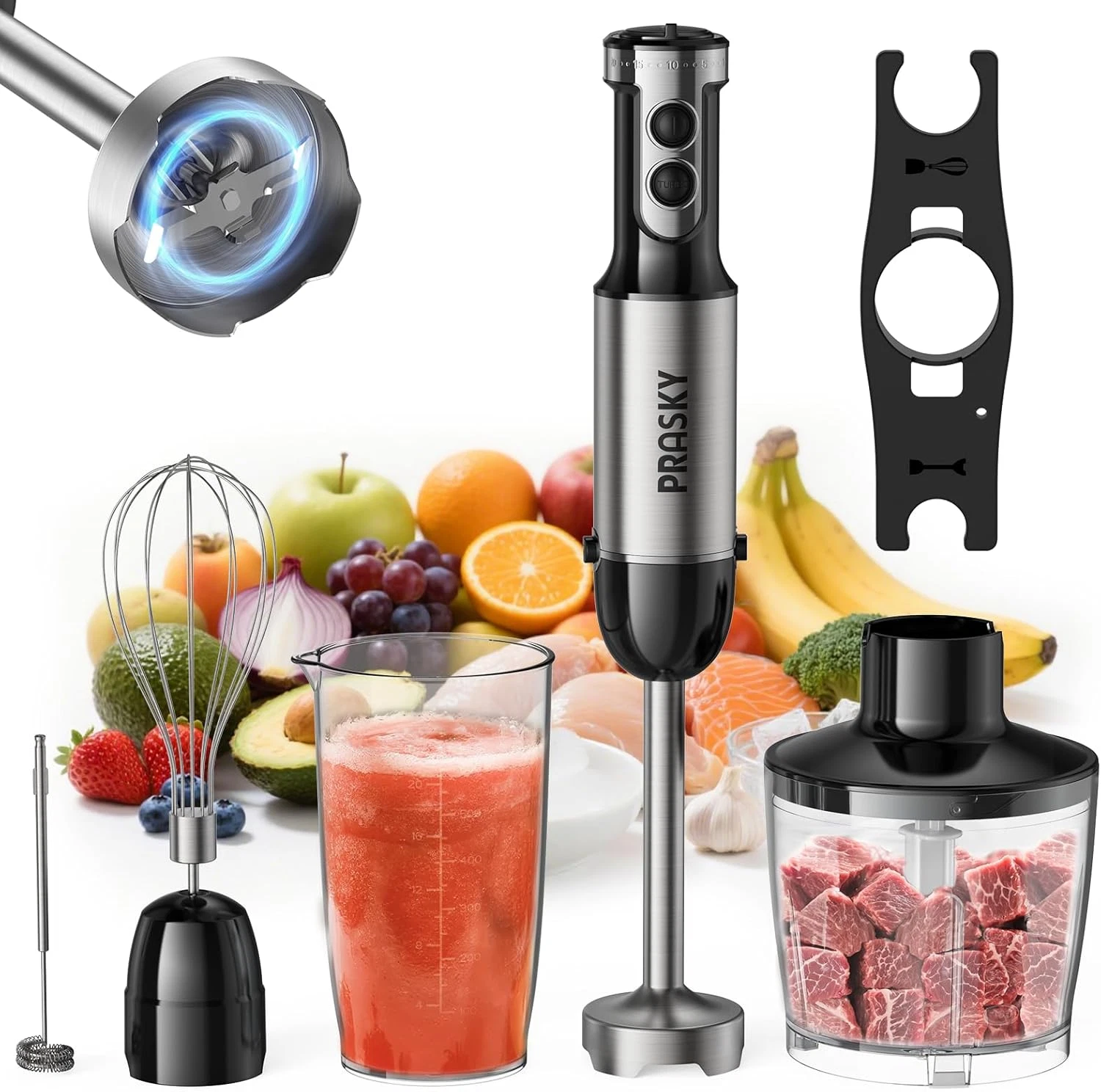Immersion Blender Handheld 1200W, 20-speeds Immersion Hand Blenders, Hand Mixer
Opens in a new windo