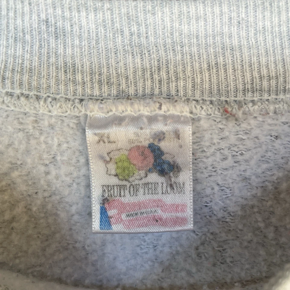 Vintage 90's Black Lab Duck Crewneck Sweatshirt XL Gray Nature 80s Made in USA - Image 3 of 4