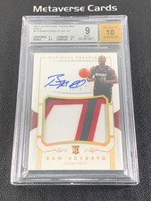 2017-18 National Treasures Bam Adebayo Rookie Patch Auto Gold 03/10 BGS 9 #114