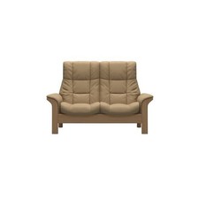 Stressless Windsor Paloma Sand Leather & Oak 2 Seater High Back Sofa RRP £3689