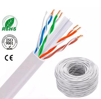 100m Cat6 Ethernet Kabel (massives Kupfer verdrilltes Paar) +15 Rj45 Stecker (blau)