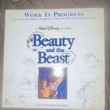 Walt Disney Beauty and the Beast Work In Progress CAV Letterbox LaserDisc 1991