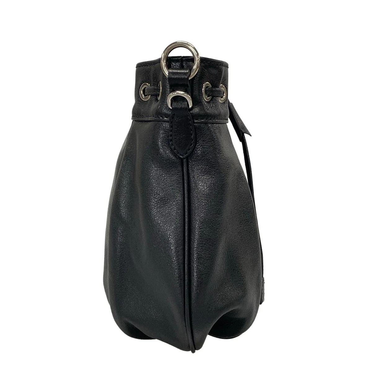 MIU MIU Auth miumiu Borsa a mano in pelle nera