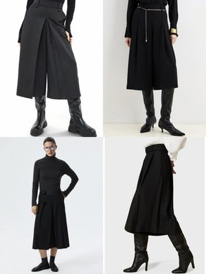 Women Diane Von Furstenberg Skirt Black Wool S-M
