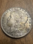 1896 Morgan Silver Dollar AU Details Natural Toning Beautiful Early Date