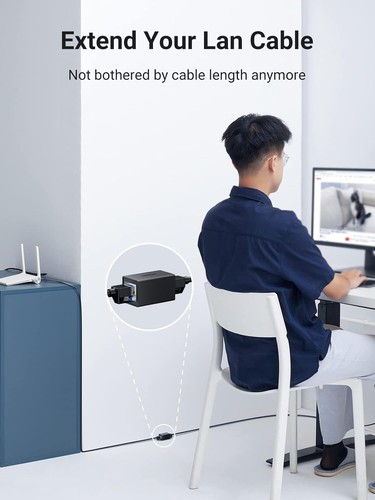 Ethernet Coupler Pack 10 Cat7 Cat6 Cat5e RJ45 Female to Female Connectors - 第 5/9 張圖片