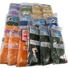14 Packs Columbia Minerva Latch Hook Yarn 320 Pc. 2.5" Precut Mixed Color Lot