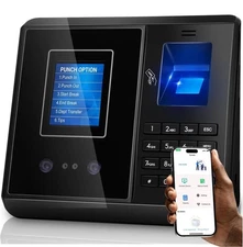 Time Clock – App-Based Face, Card & Fingerprint Attendance Machine, No Monthly $
