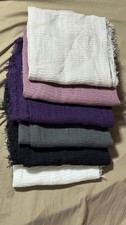 Set Of 6 Semi-transparent Lightweight Dressy Scarves Women