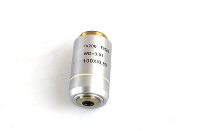 Nikon M Plan 100x / 0,80 Unendlichkeit Mikroskopobjektiv WD 3,01mm f=200 FN26