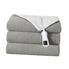 Heated Blanket Full Size Electric Blanket Full 72" x 84" Light Gray