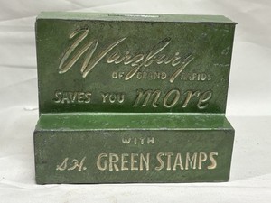 WURZBURG BUILDING STILL BANK Metal Souvenir Building Replica Vintage Michigan