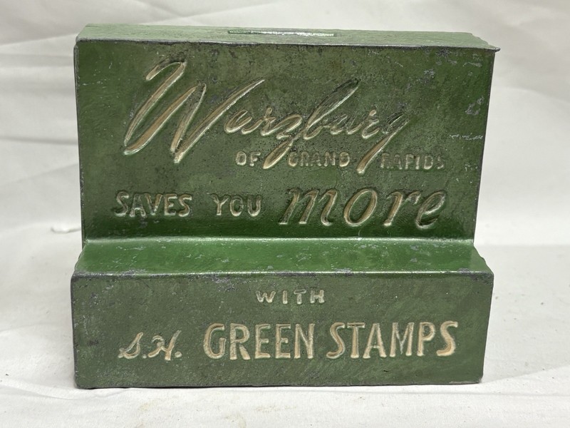 WURZBURG BUILDING STILL BANK Metal Souvenir Building Replica Vintage Michigan
