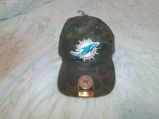 Miami Dolphin camuflaje marca Harlan 47 NFL gorra mediana logotipo bordado nueva con etiquetas