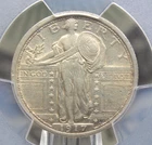 1917 "P" Standing Liberty Quarter *TYPE 1* 25c PCGS AU Details #778 About Unc