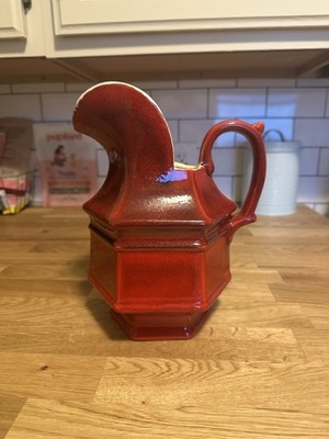Vintage Haeger Ceramic Red Pitcher 8063