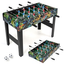 37 Inch Mini Foosball Table 2-in-1 Game Table with Detachable Legs for Tabletop-