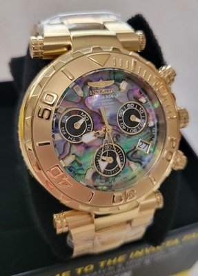 Invicta Subaqua Swiss Ronda Z60 Caliber Watch w/ Abalone Dial - 47mm, Gold 25801
