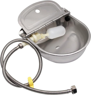 304 Stainless Steel Automatic Livestock Waterer with Float Valve & 3/4'' Water H