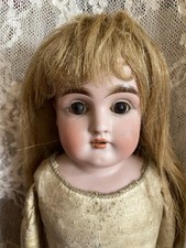 Antique 13” German Bisque 154 Kestner Doll With Human Hair Wig & Plaster Pate