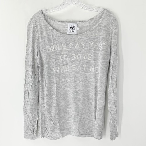 Zoe Karssen Womens Top Girls Say Yes Long Sleeve T Shirt Size M - Picture 6 of 9