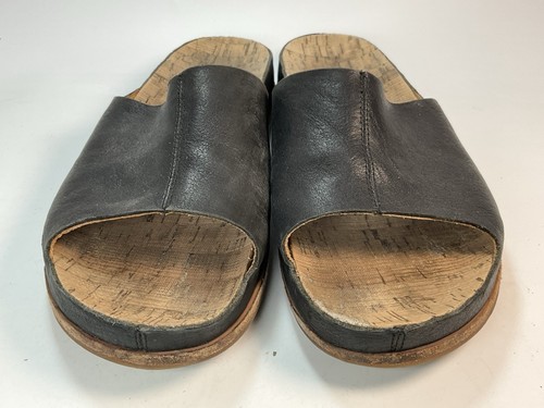 Kork Easy Tutsi schwarze Damen-Pantoletten aus Leder Kork-Pantoletten Größe 11 - Bild 3 von 7