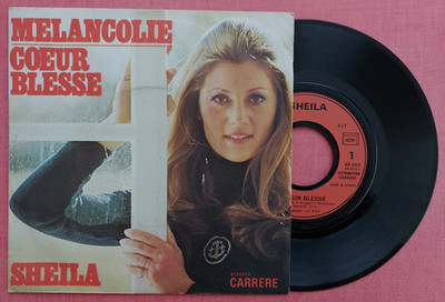 SHEILA 45 Runden 2 Titel '' MELANCHOLIE / VERWUNDETES HERZ '' getestet.