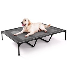 48" Elevated Dog Bed for Extra Large Dogs, Outdoor Dog Cot Bed Waterproof, Ra...