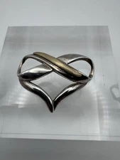 925 10k trim Heart Slide Pendant Unique Statement