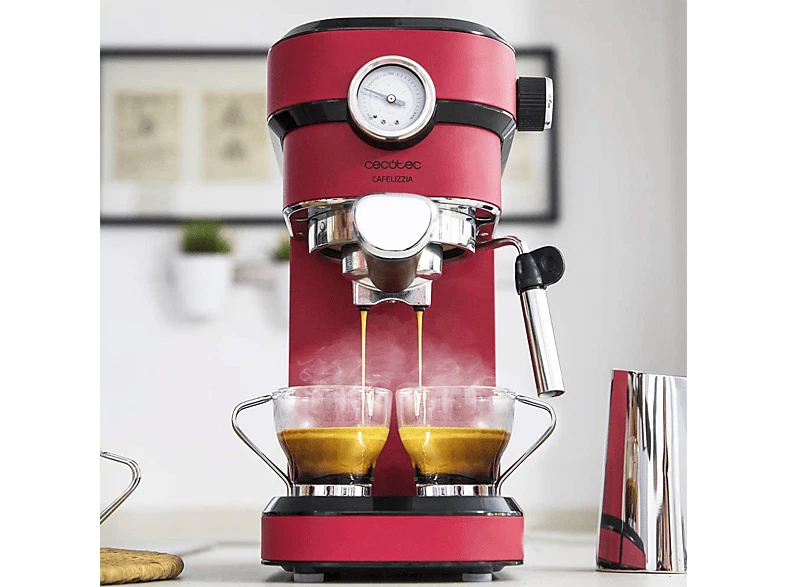Cecotec Cafelizzia 790 Shiny Pro, 20 bar, 1350 W, 2 tazas, Rojo - Imagen 2 de 4