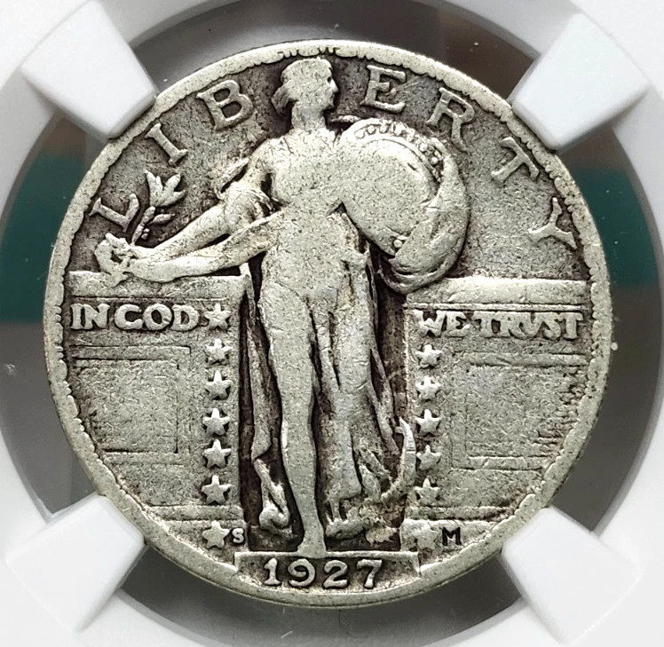 1927-S Standing Lib. Quarter - VG8 - NGC - Tougher Date - Full Date - Image 3 of 4