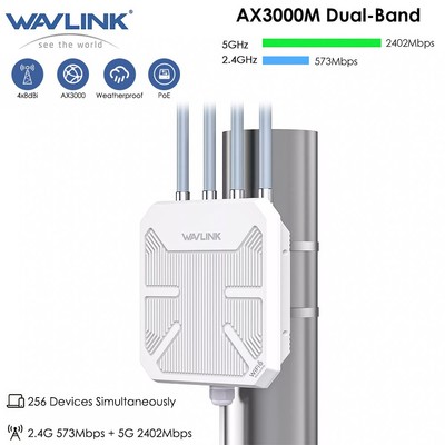 WAVLINK Outdoor WiFi Extender AX3000 2,4/5GHz Long Range  WiFi 6 Access Poit NEU