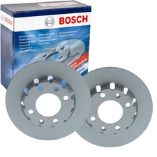 2x BOSCH BREMSSCHEIBEN 249mm VOLL HINTEN passend für CITROËN C3 C4 DS DS OPEL CO