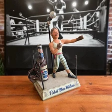 Vintage 1950's Pabst Blue Ribbon Beer Boxer Display, For Parts, Repair