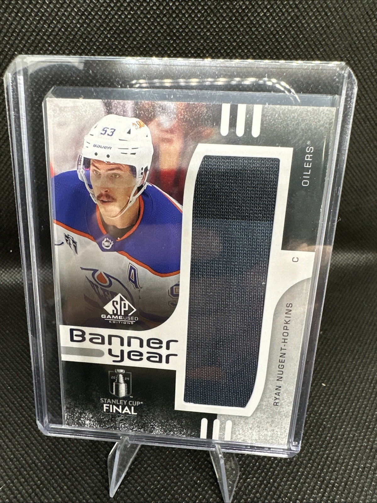 Ryan Nugent-Hopkins #BYSC-RN Hockey Cards 2024 SP Game Used Stanley Cup Finals Banner Year Relic trading card — raw and PSA graded price guide