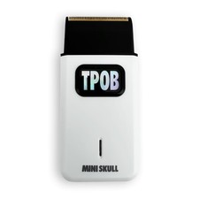 Mini Skull Single Shaver Compact Pocket Size Turbo Charged Motor White