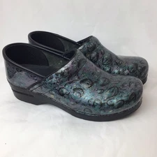 Dansko Leather Clog Slip On Shoes Size 41 US 10.5 Women Nursing Arch Support